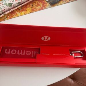 Lululemon Red Membership Keychain